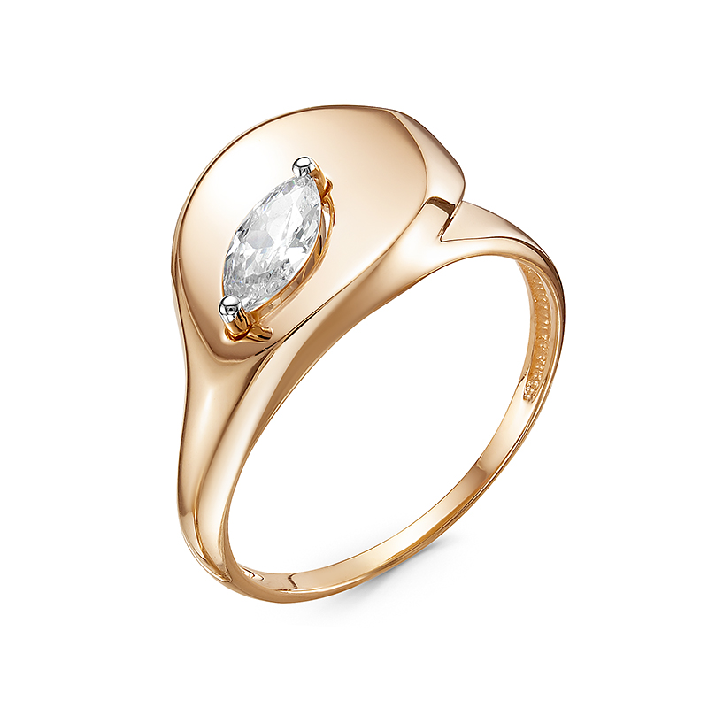 Кольцо, золото, фианит, 118471